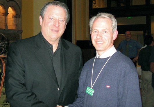 Carl Duivenoorden with Al Gore in Nashville, 2007