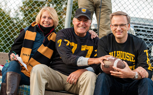Homecoming football game 2013 with DAA and Dal presidents