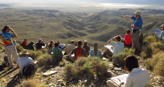 Earth science students in Nevada