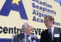 Acadian Seaplants founder Louis Deveau, left, and company president Jean-Paul Deveau.