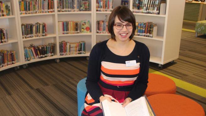 Jenn Atkinson at the Truro library