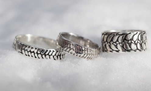 The Barley rings are hand crafted by a local artisan