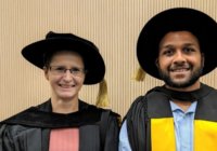 Kenneth D’Souza (right) with his supervisor, Dr. Petra Kienesberger (left)